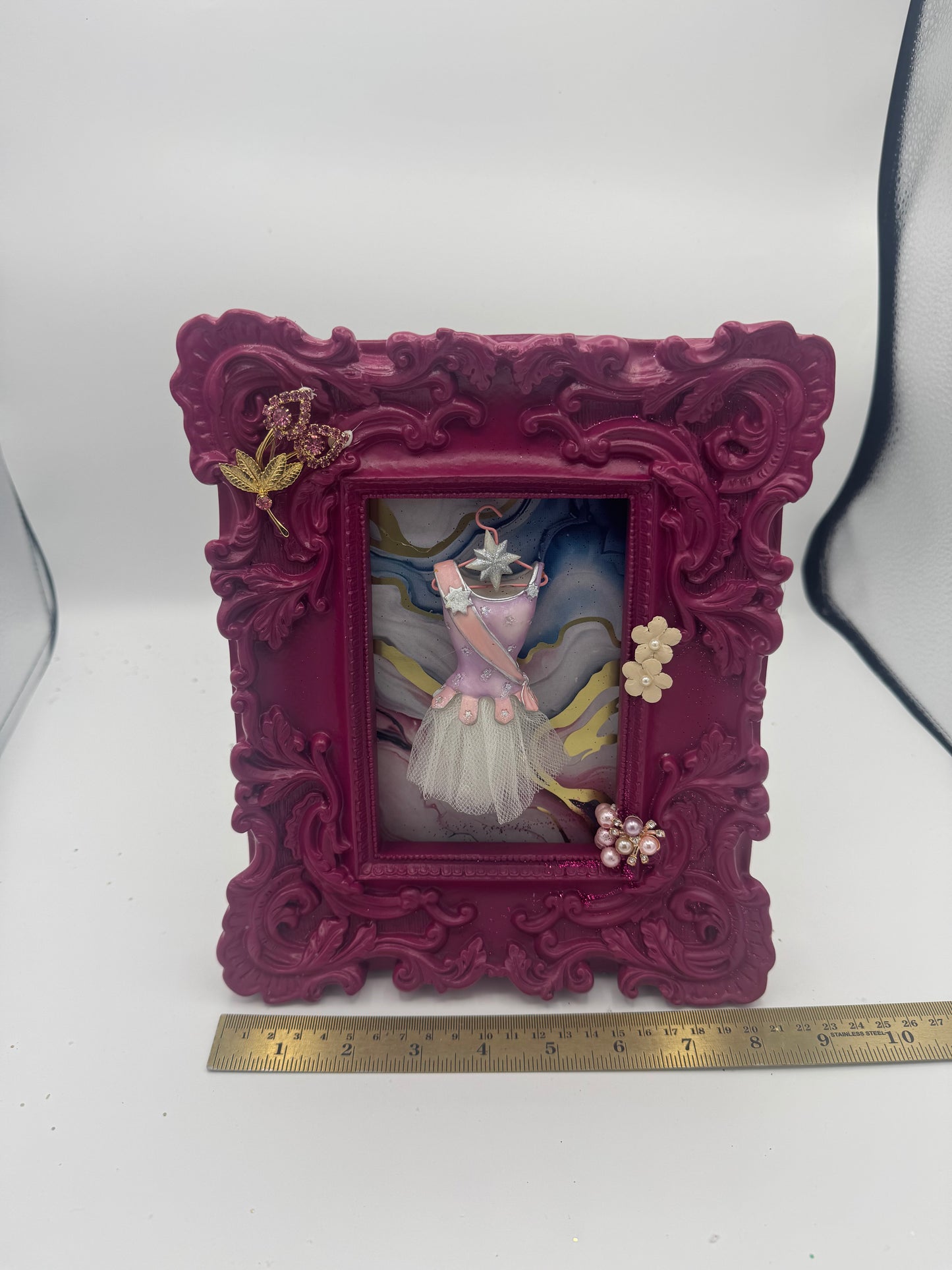 Ballet-Inspired Shadow Wardrobe Up-Cycled Decor Frame