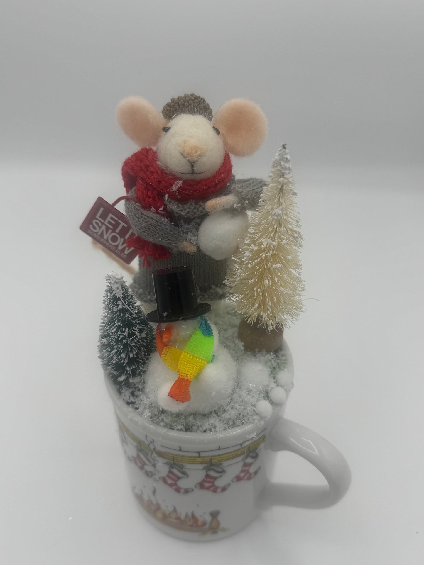 Snow Mouse, Snowballs,  and Snowman Holiday Fun