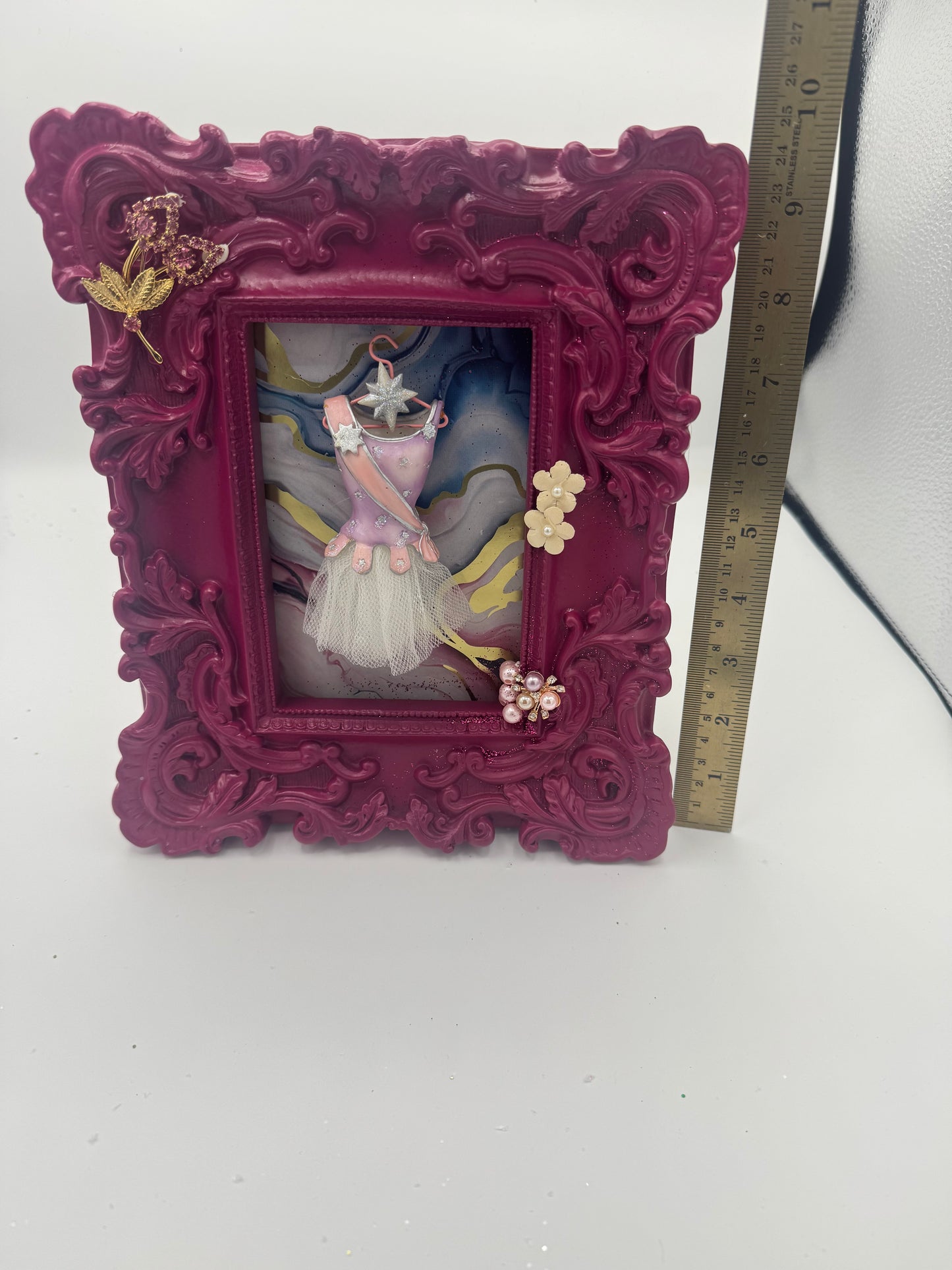 Ballet-Inspired Shadow Wardrobe Up-Cycled Decor Frame