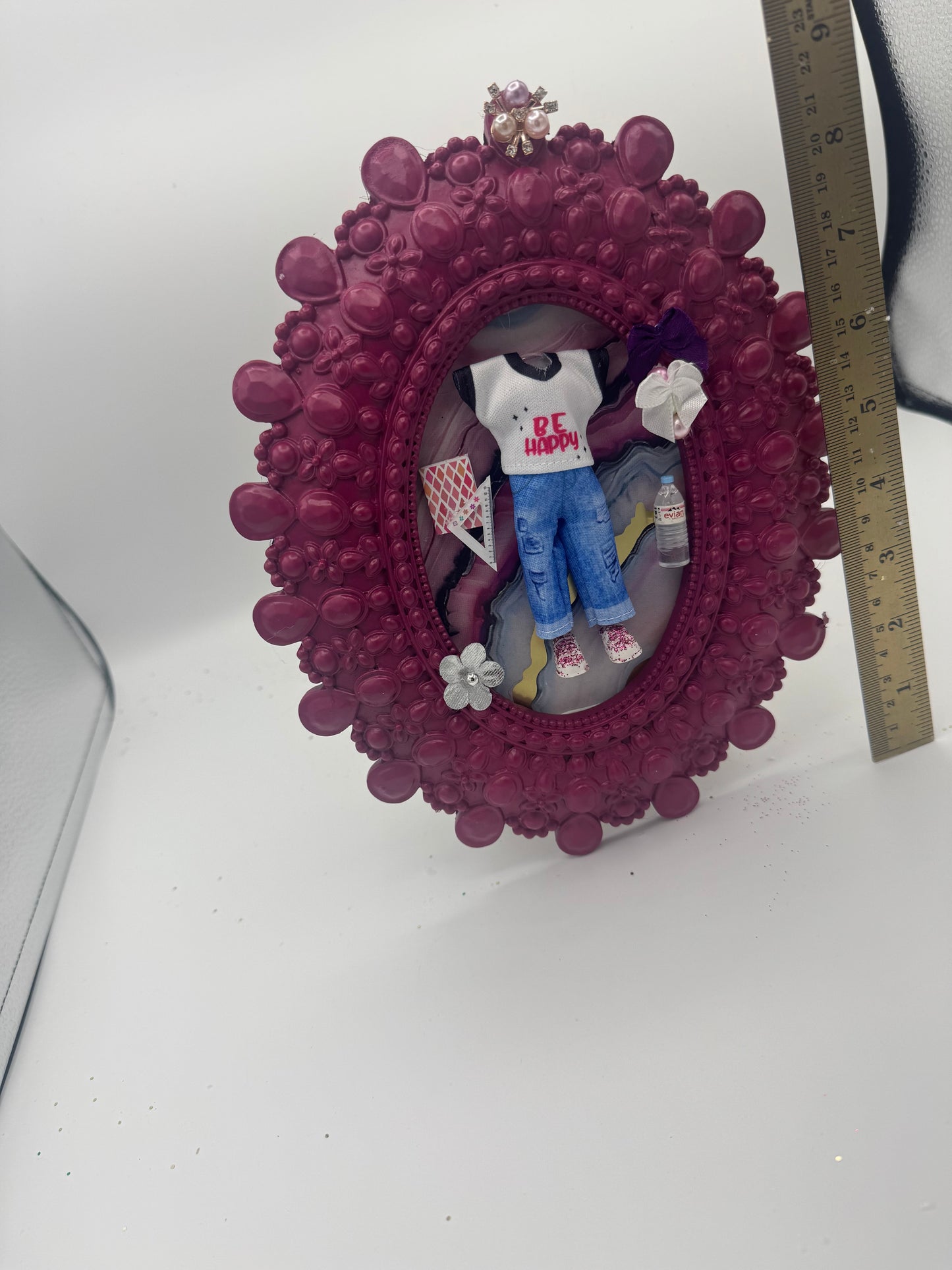 Girl Strong Shadow Wardrobe Up-Cycled Decor Frame