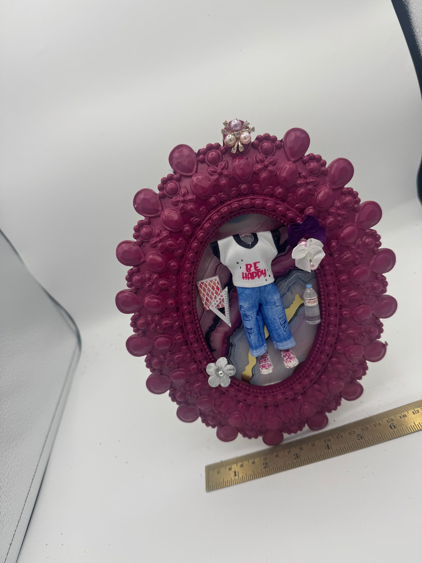 Girl Strong Shadow Wardrobe Up-Cycled Decor Frame