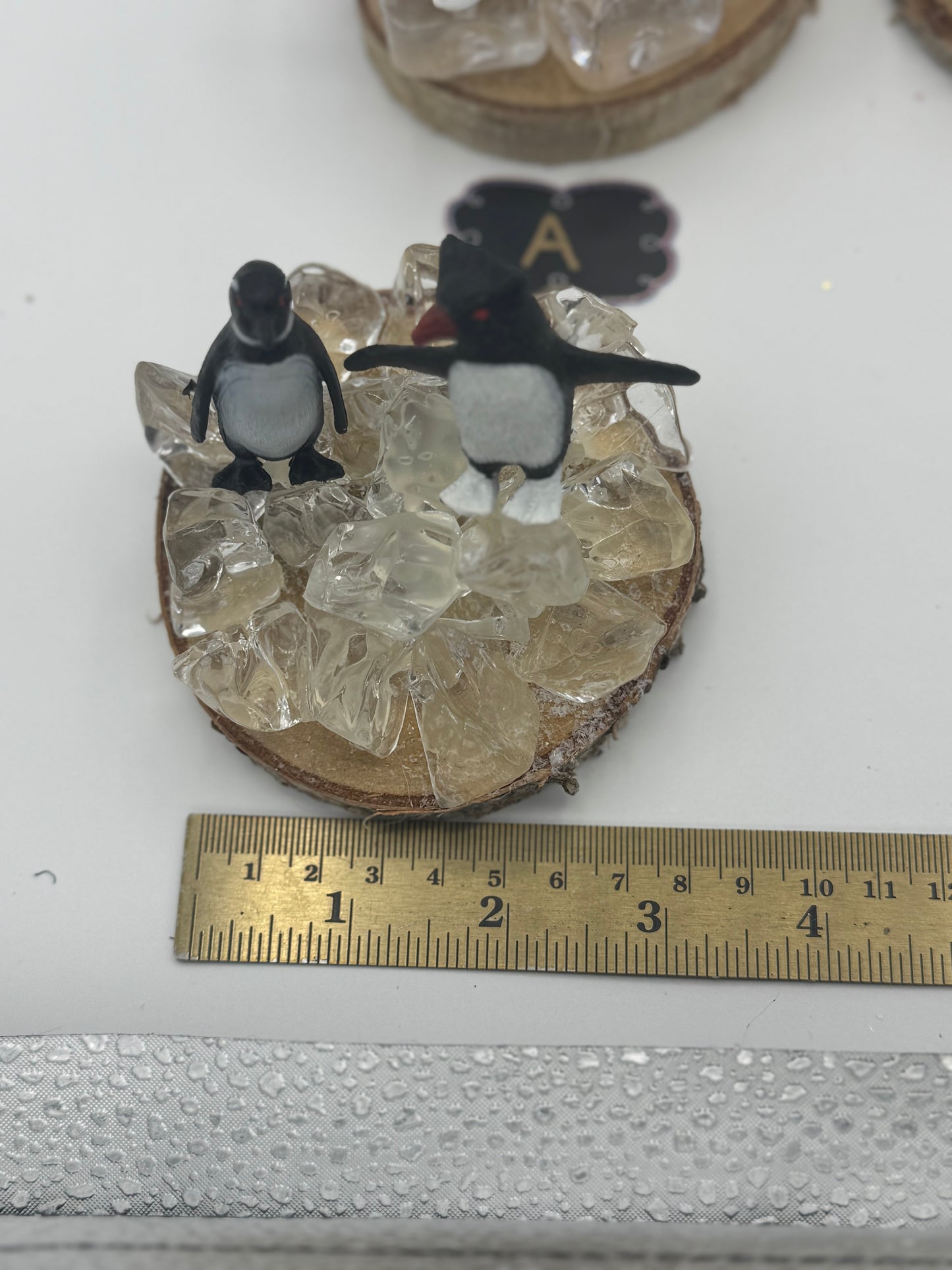 Playful Polar Animals on Ice Scene