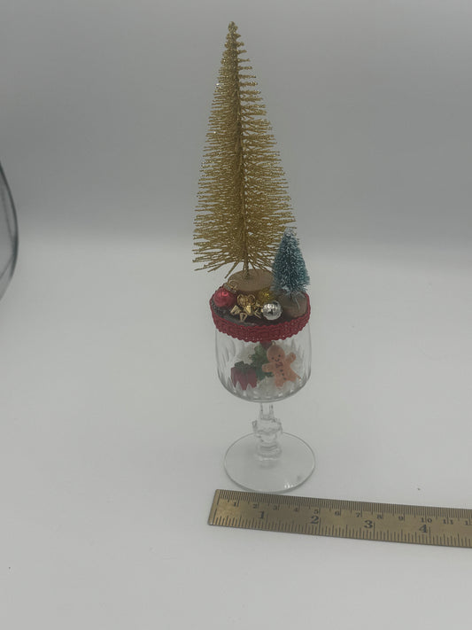 Glass Holiday Playful Winter Scene Decor