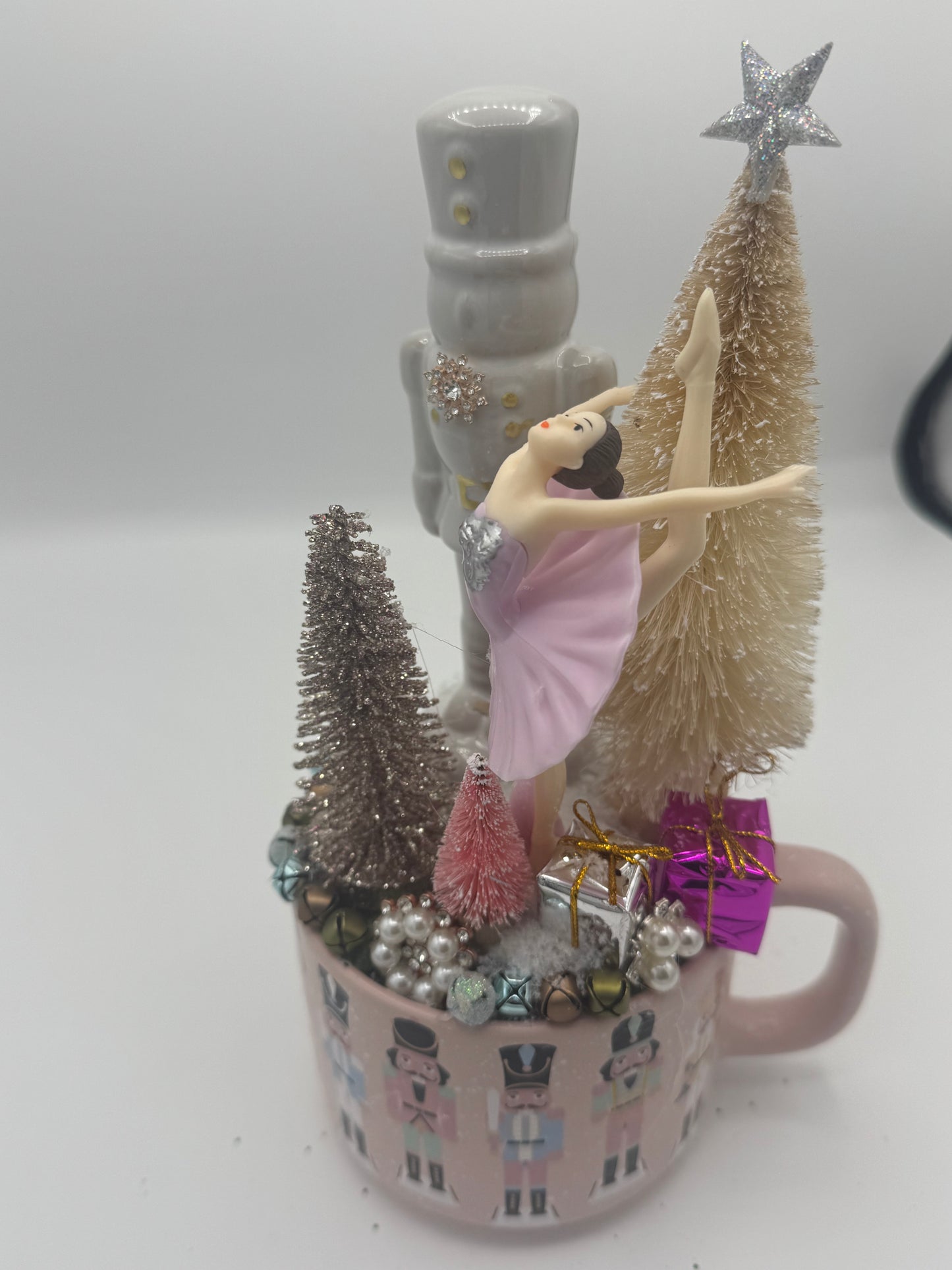 Nutcracker Ballet Holiday Up-Cycled Mug Decor