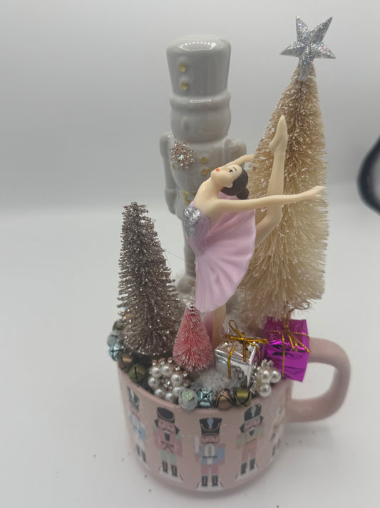 Nutcracker Ballet Holiday Up-Cycled Mug Decor